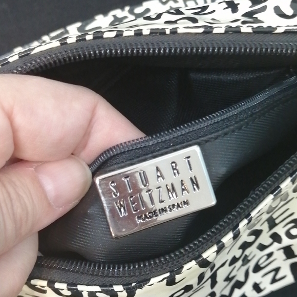 Stuart Weitzman Graffiti Print Leather Crossbody Purse Shoulder Bag - Picture 5 of 16